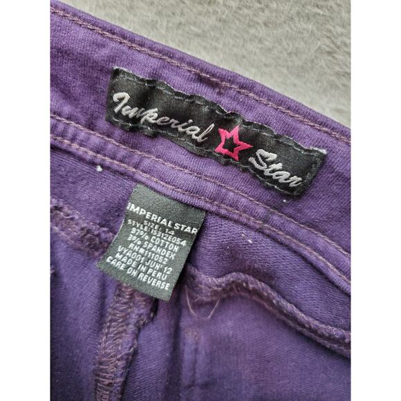 Imperial Star Pants Girls Size 14 Purple‎ Cotton Pockets Straight Leg Mid Rise - Picture 6 of 7